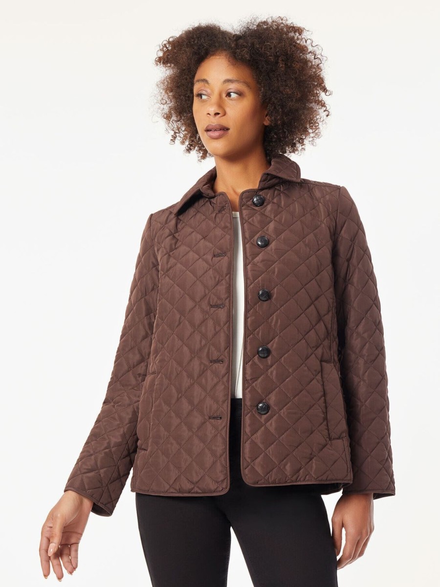 Jones New York Five-Button Quilted Jacket