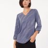 Jones New York Keyhole Neckline Moss Crepe Top