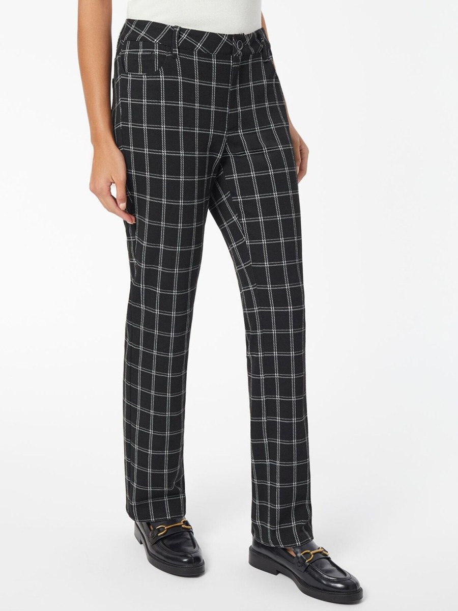 Jones New York Plaid Lexington Straight-Leg Ponte Pant