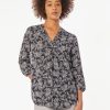 Jones New York Chiffon V-Neck Kelly Blouse