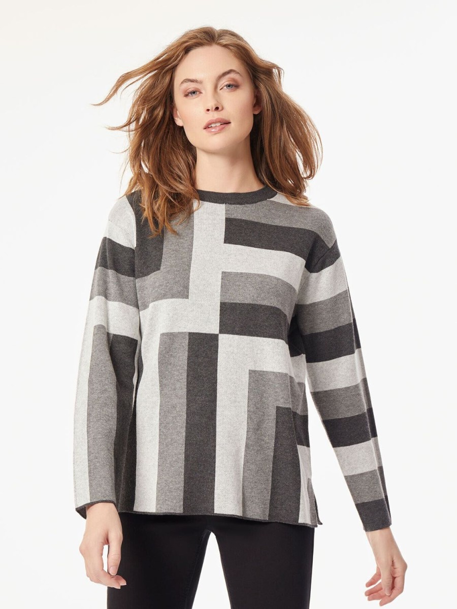 Jones New York Geo Side Slit Tunic