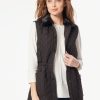 Jones New York Plus Size Snap Front Quilted Fur Collar Vest