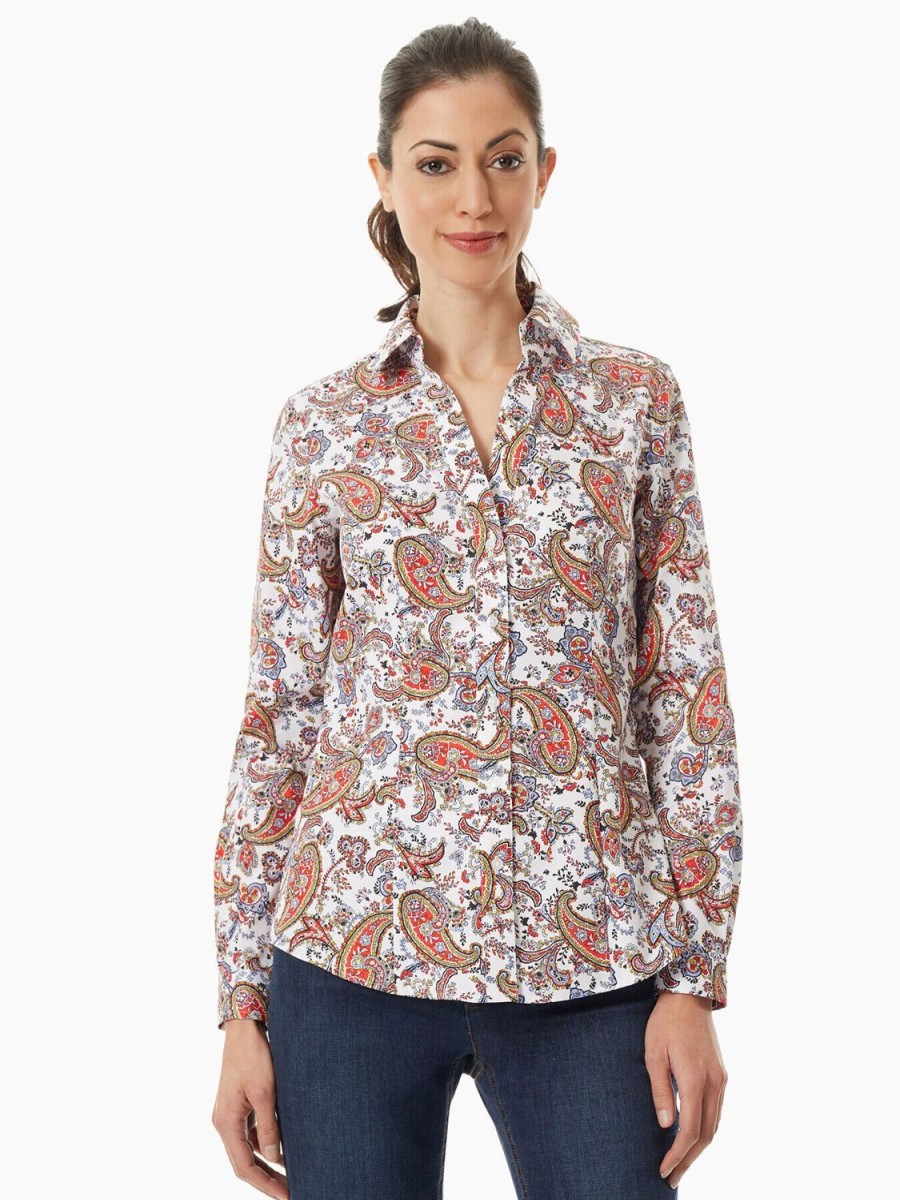 Jones New York Button-Front Cotton Shirt