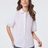 Jones New York Plus Size Poplin Puff Sleeve Button Down Shirt