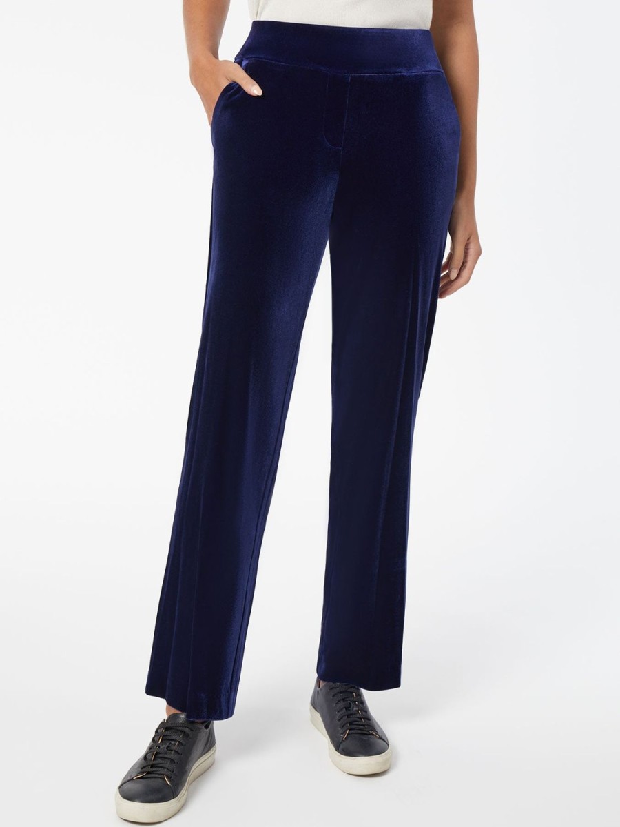 Jones New York Pull-On Velour Straight Leg Pants