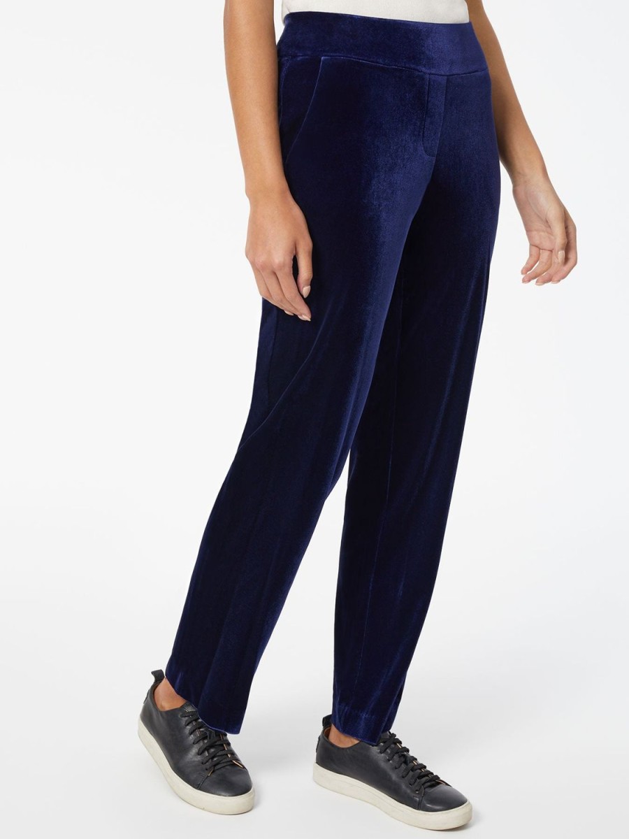 Jones New York Pull-On Velour Straight Leg Pants