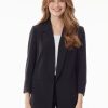 Jones New York Notch Collar Rolled Cuff Bi-Stretch Blazer