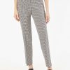 Jones New York Plaid Fly-Front Slim Leg Pants