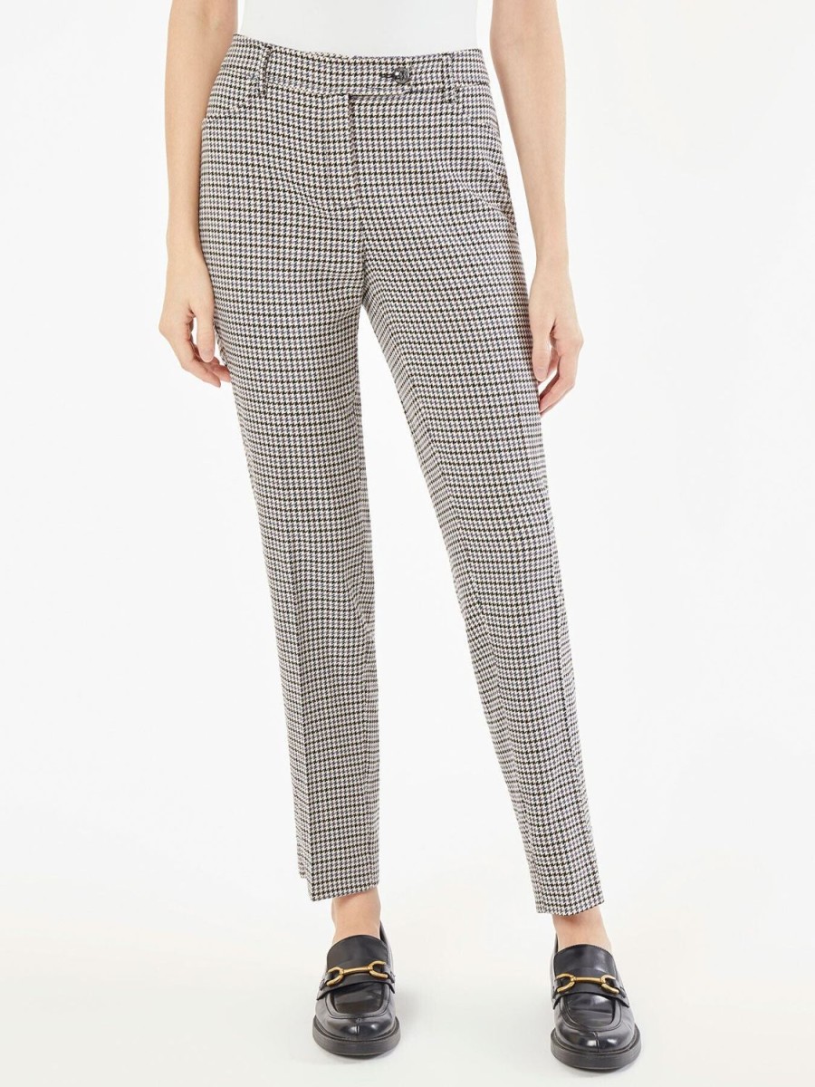 Jones New York Plaid Fly-Front Slim Leg Pants