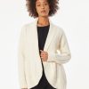 Jones New York Shawl Collar Rounded Hem Cable Knit Cardigan