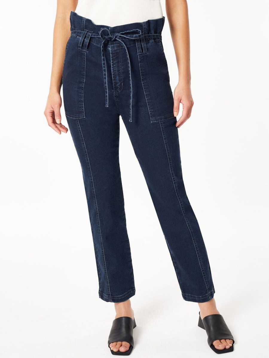 Jones New York Paper Bag Waist Denim Trouser, Westpoint Wash