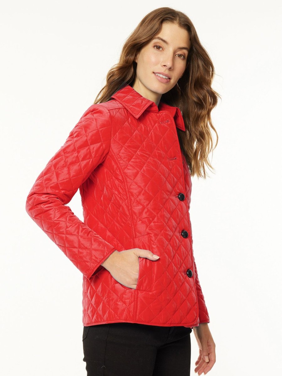 Jones New York Five-Button Quilted Jacket