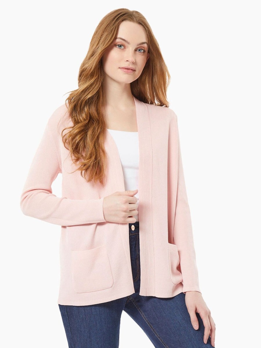 Jones New York Open Front Cardigan With Pockets