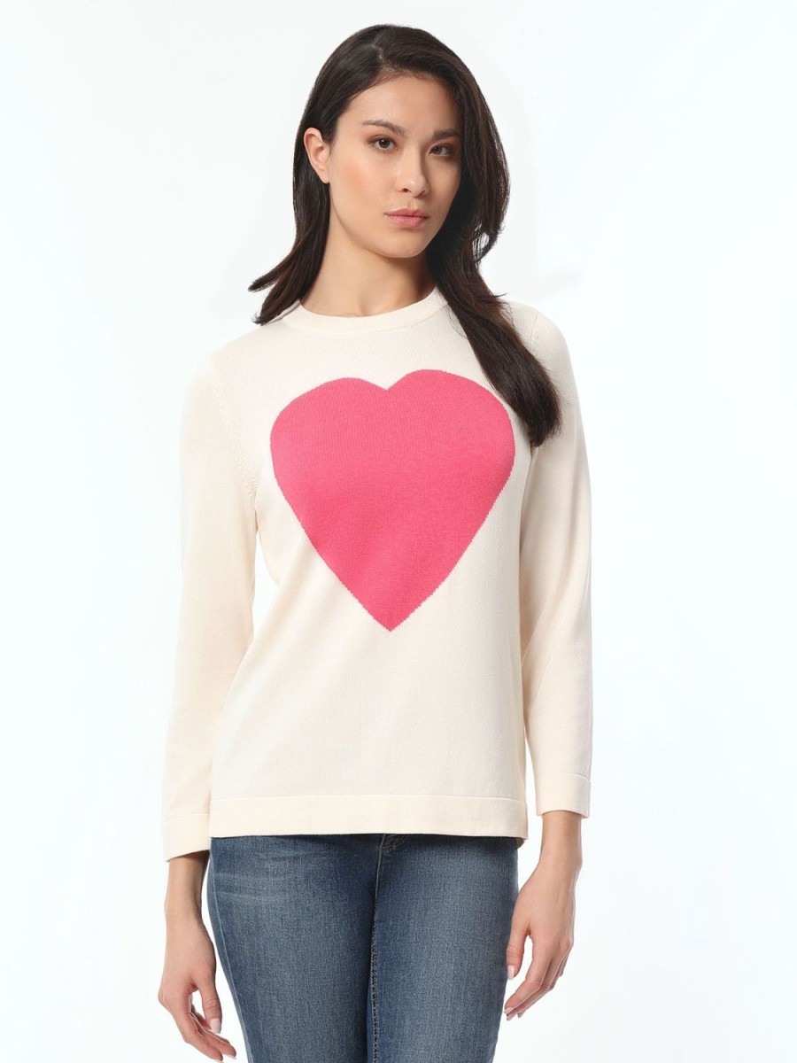 Jones New York Sweetheart Long Sleeve Crew Neck Sweater