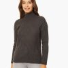 Jones New York Reverse Jersey Multi-Stitch Mock Neck Sweater