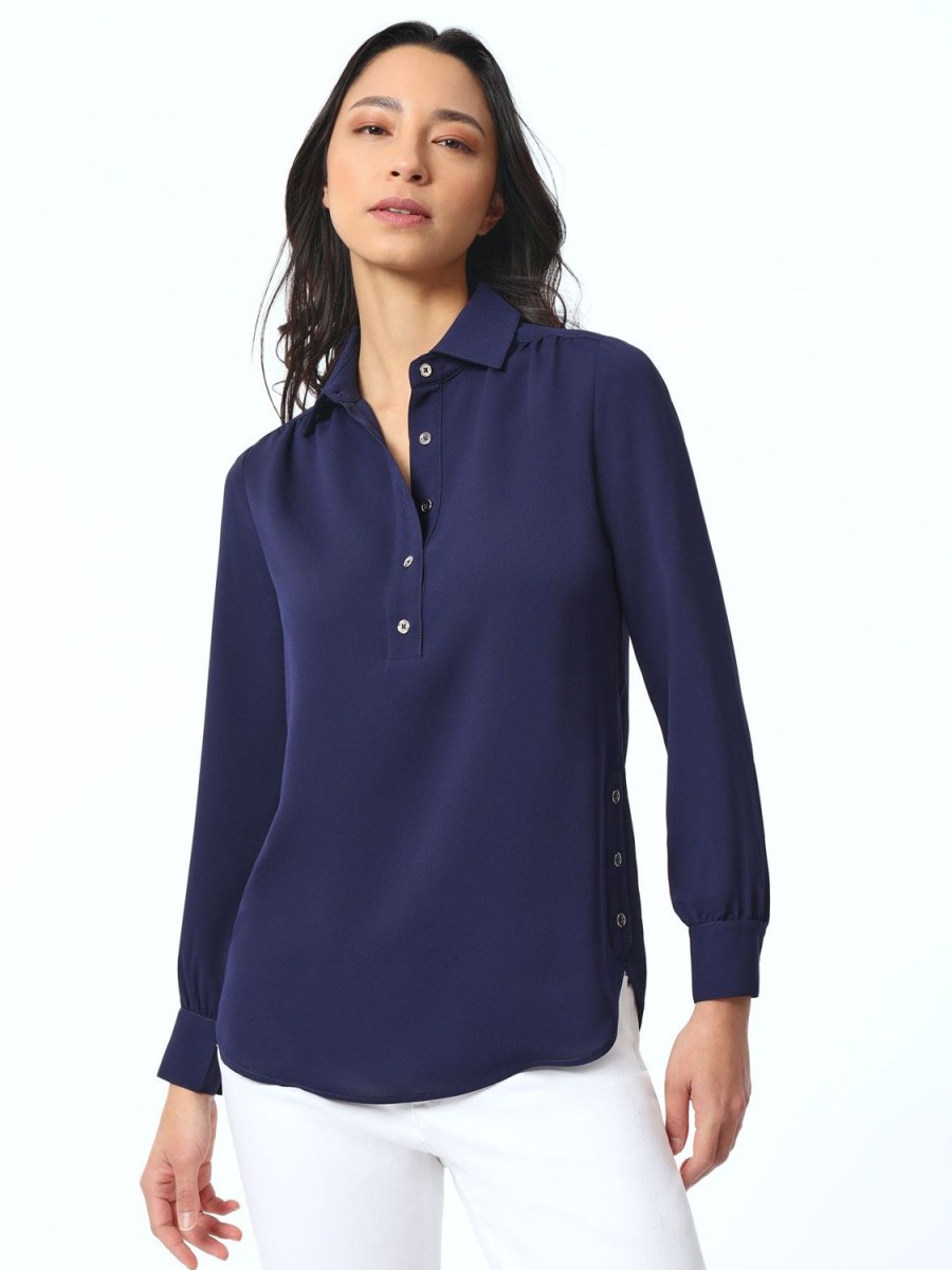 Jones New York Tulip Hem Popover Tunic