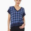 Jones New York Gingham Jacquard Knit Sweater Vest