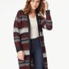 Jones New York Multi-Striped Open Front Cardigan