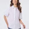 Jones New York Poplin Puff Sleeve Button Down Shirt