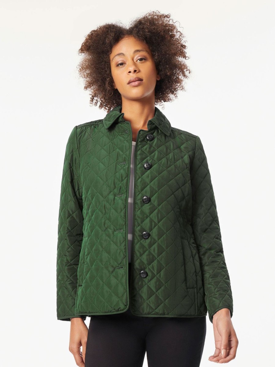 Jones New York Five-Button Quilted Jacket