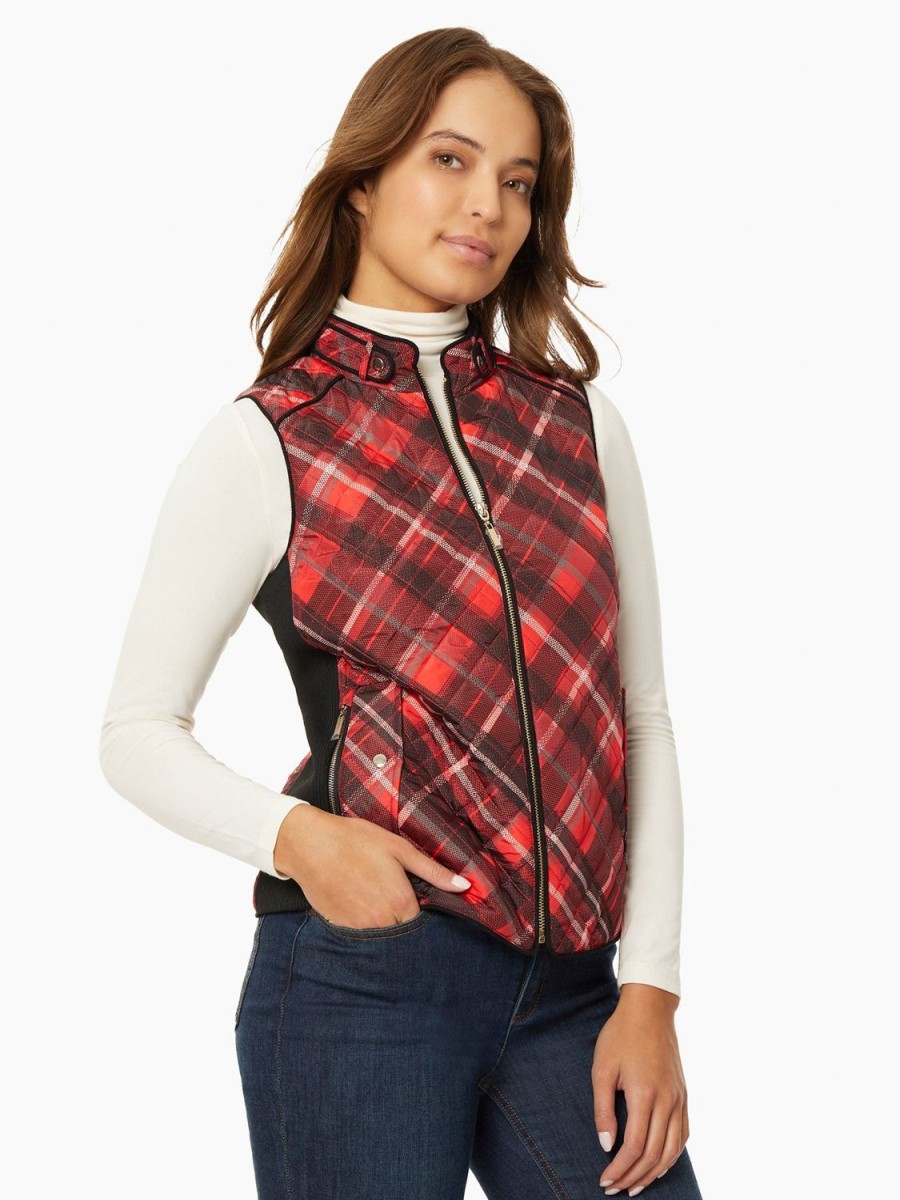 Jones New York Zip-Front Quilted Vest