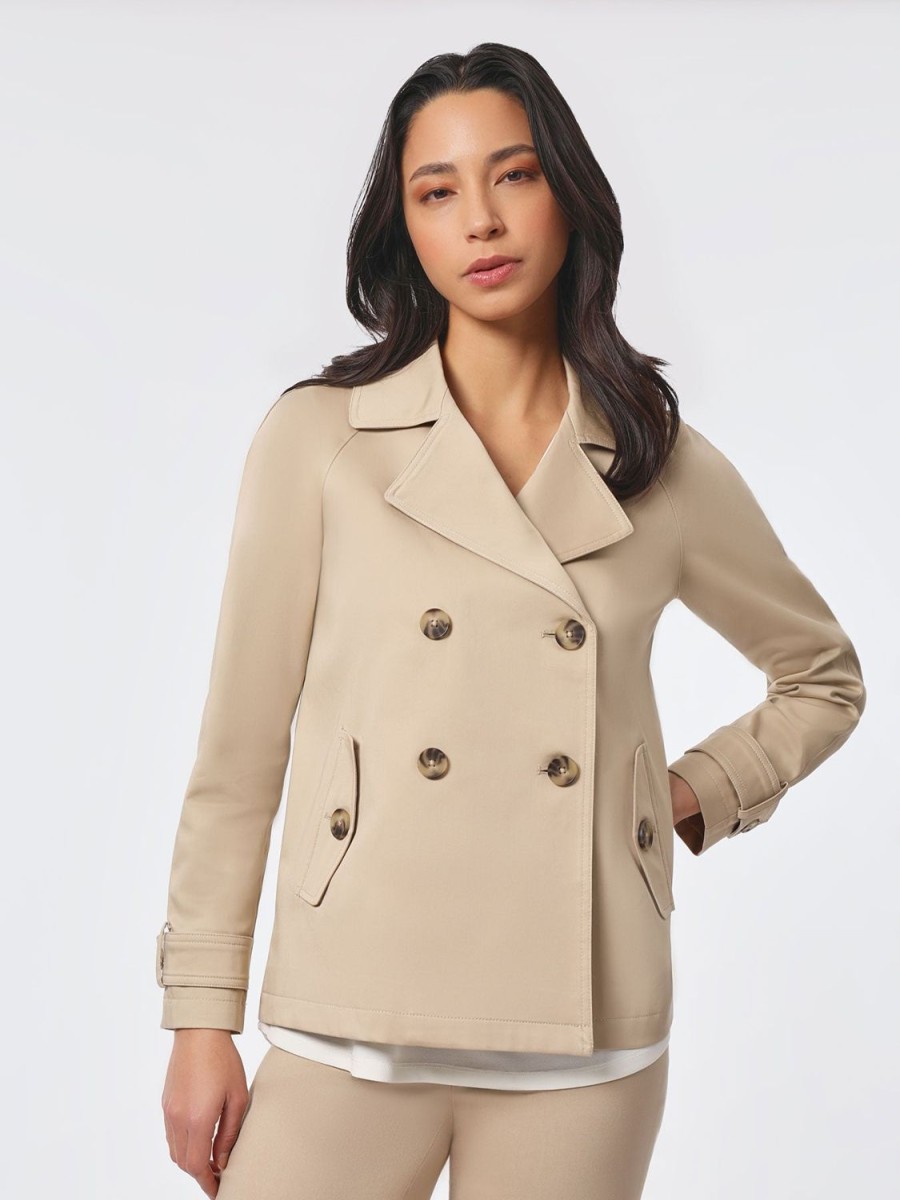 Jones New York Double-Breasted Trench Coat