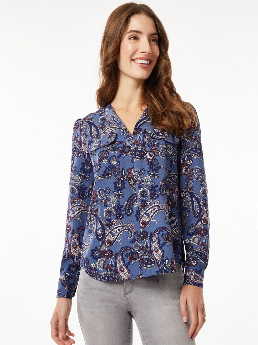 Jones New York Simplified Utility Blouse