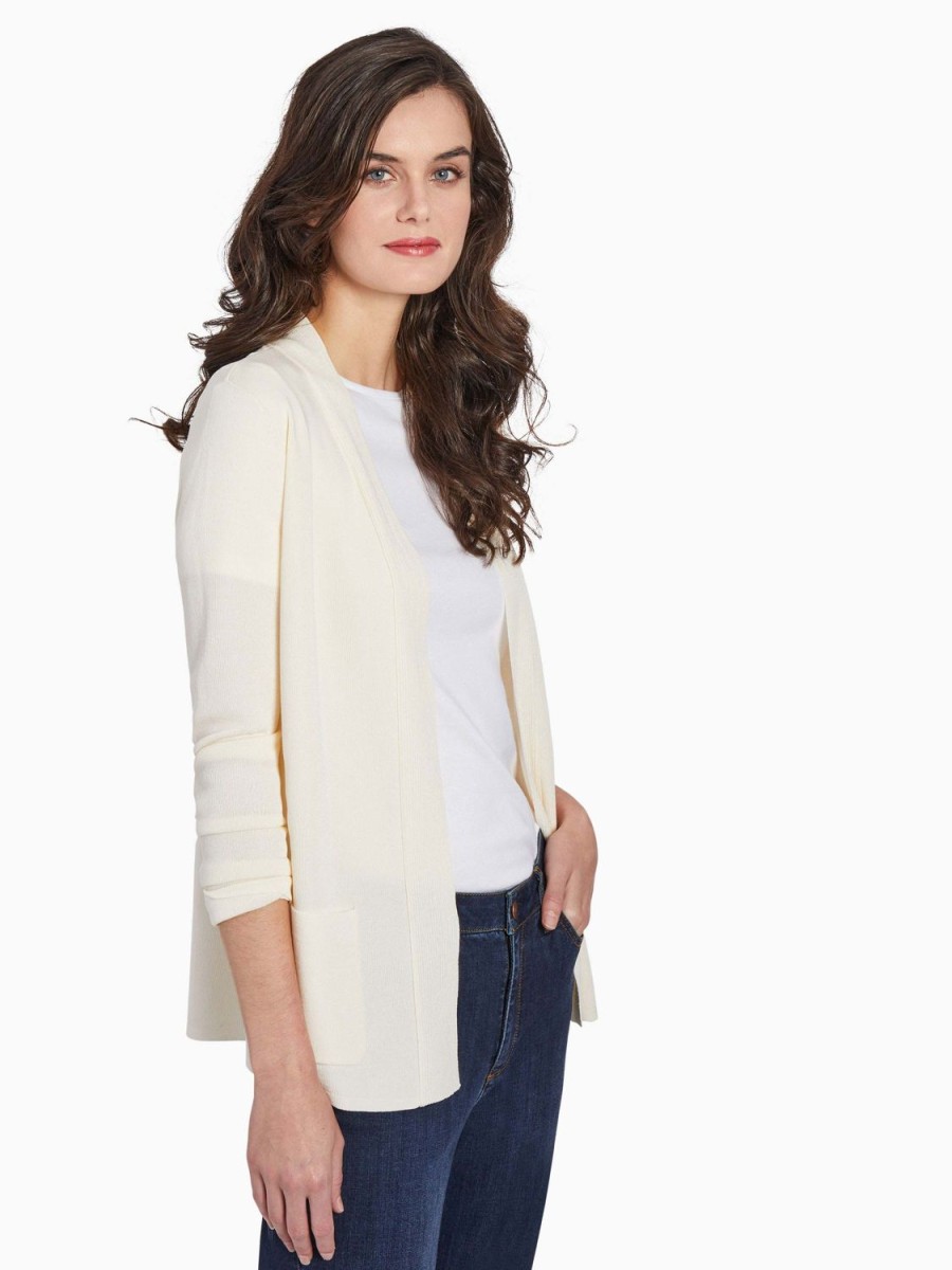 Jones New York Open Front Cardigan With Pockets