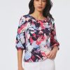 Jones New York Plus Size Printed Moss Crepe Puff Sleeve Top