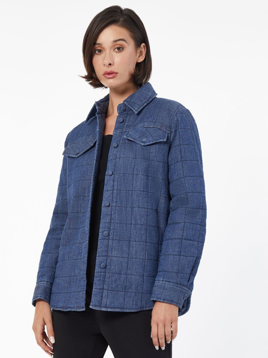 Jones New York Quilted Button-Front Shacket