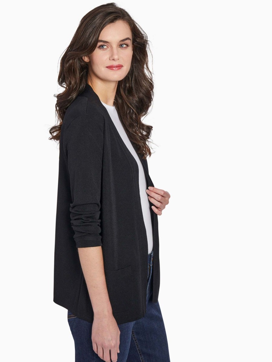 Jones New York Open Front Cardigan With Pockets