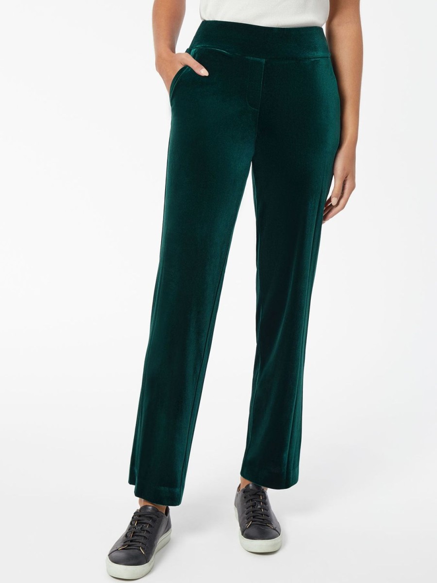 Jones New York Pull-On Velour Straight Leg Pants