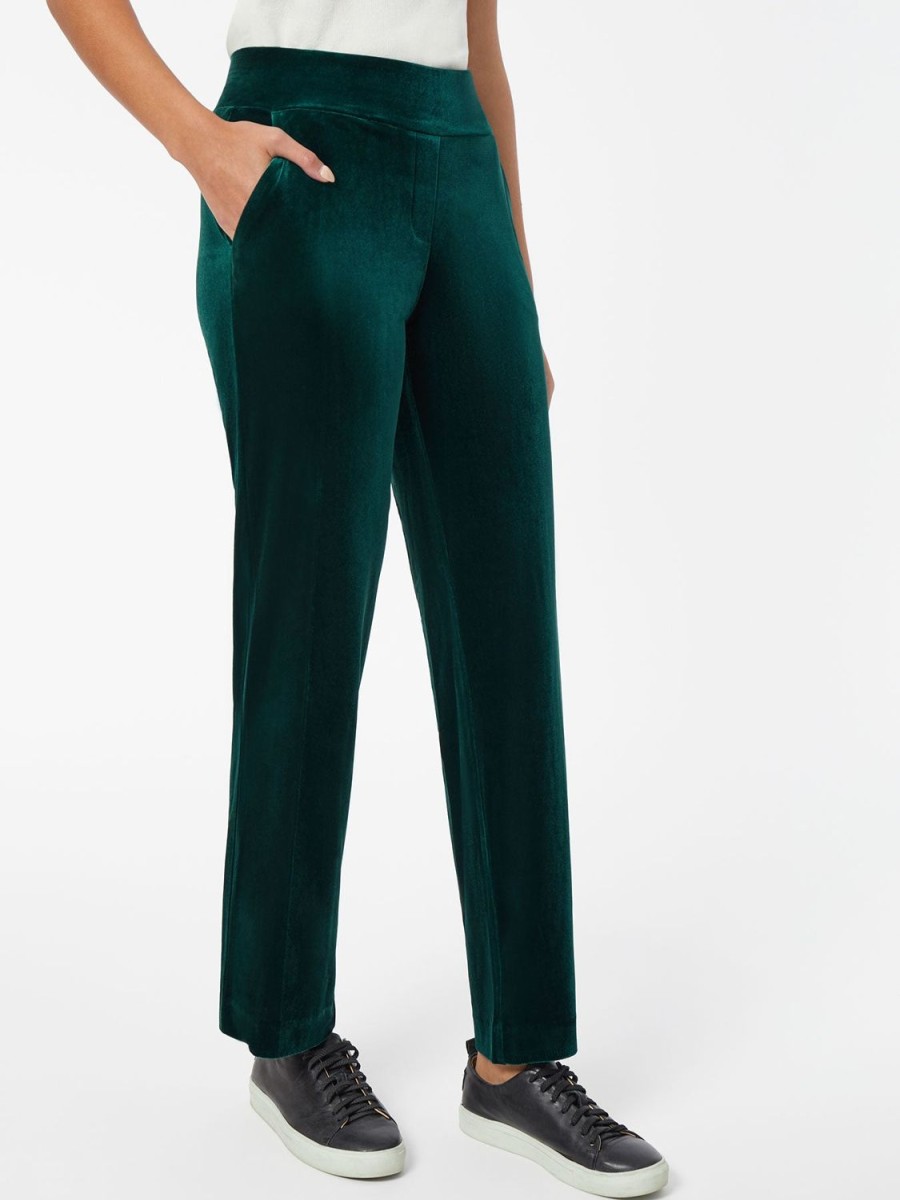 Jones New York Pull-On Velour Straight Leg Pants