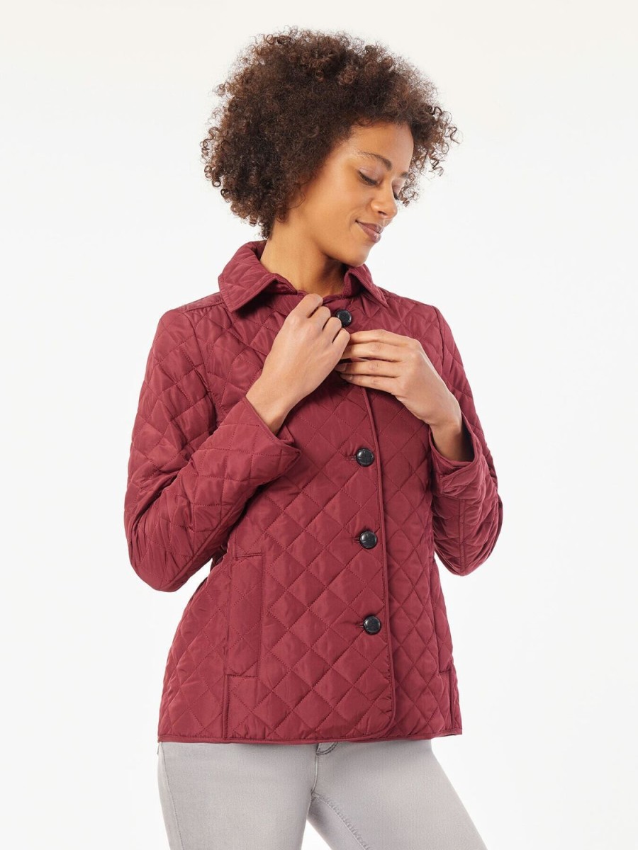 Jones New York Five-Button Quilted Jacket