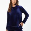 Jones New York Velour Cowl Neck Tunic