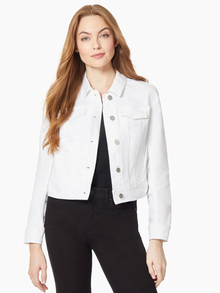 Jones New York Classic Denim Jacket, Soft White