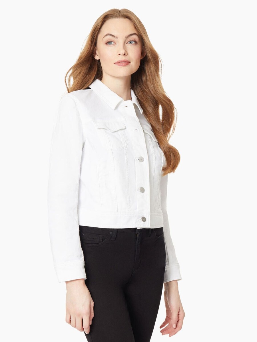 Jones New York Classic Denim Jacket, Soft White