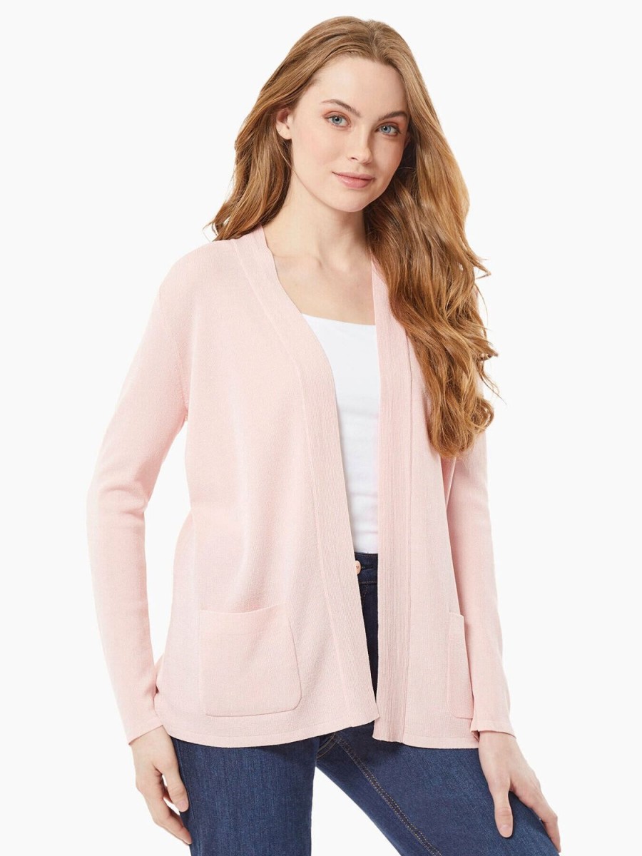 Jones New York Open Front Cardigan With Pockets