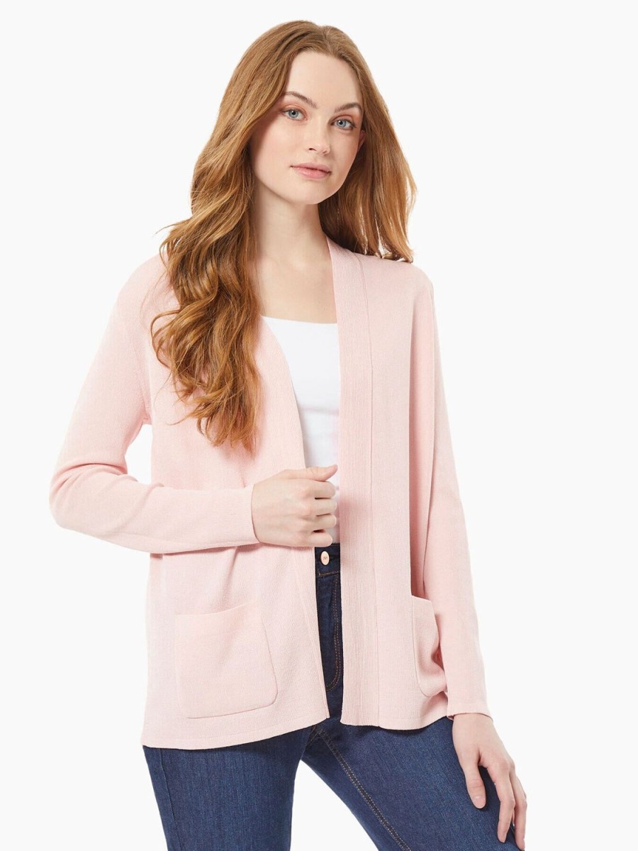 Jones New York Open Front Cardigan With Pockets