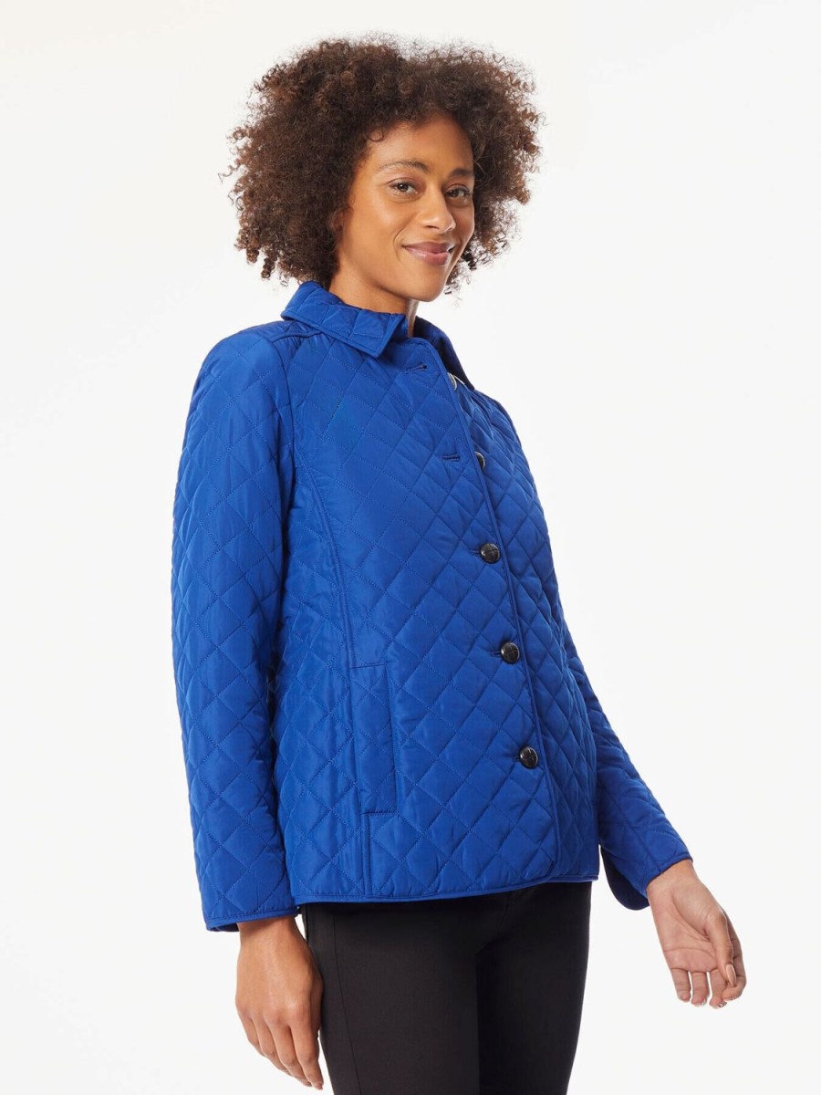 Jones New York Five-Button Quilted Jacket