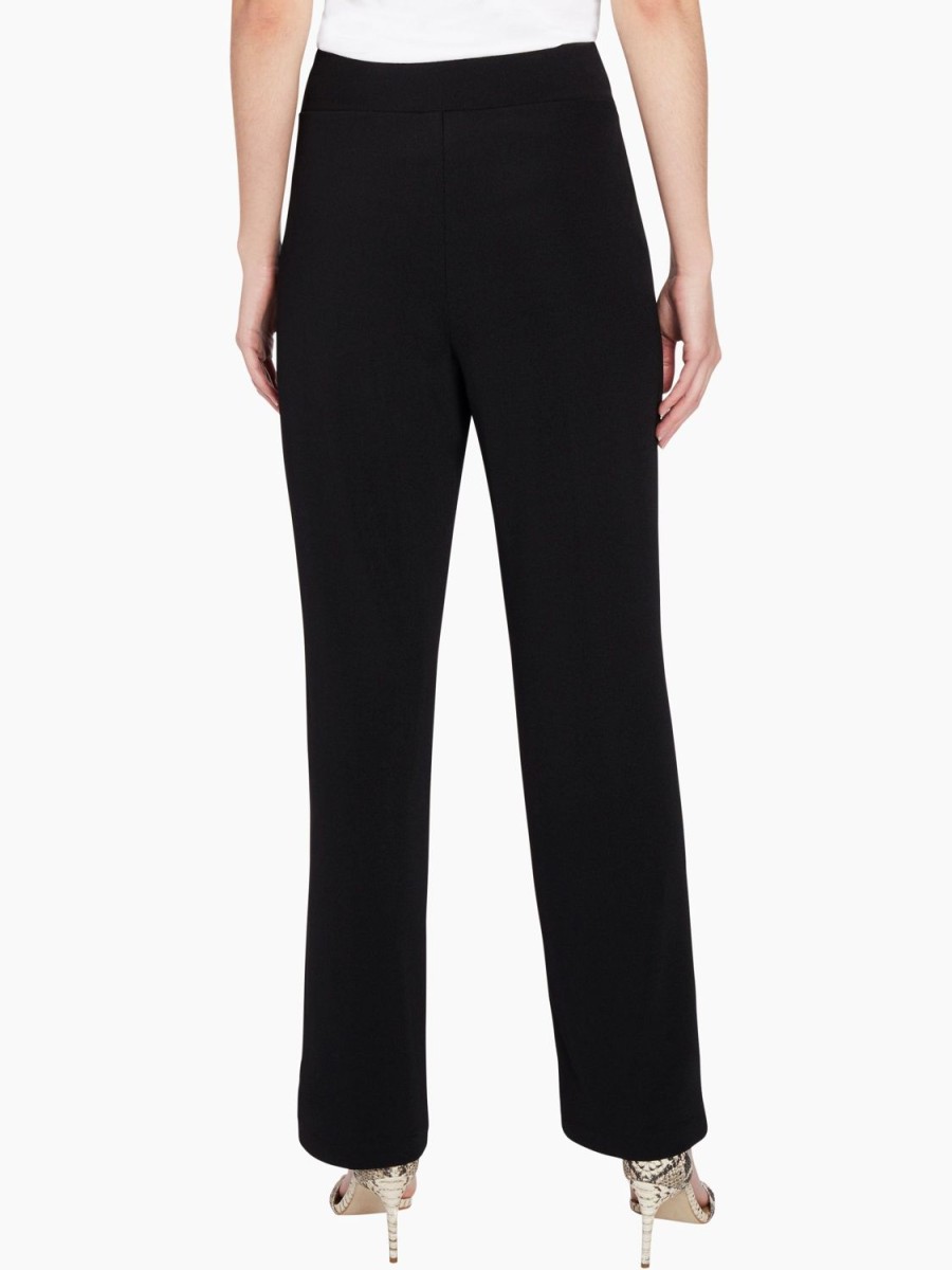 Jones New York Textured Straight Leg Pull-On Pants