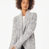 Jones New York Shawl Collar Rounded Hem Knit Cardigan