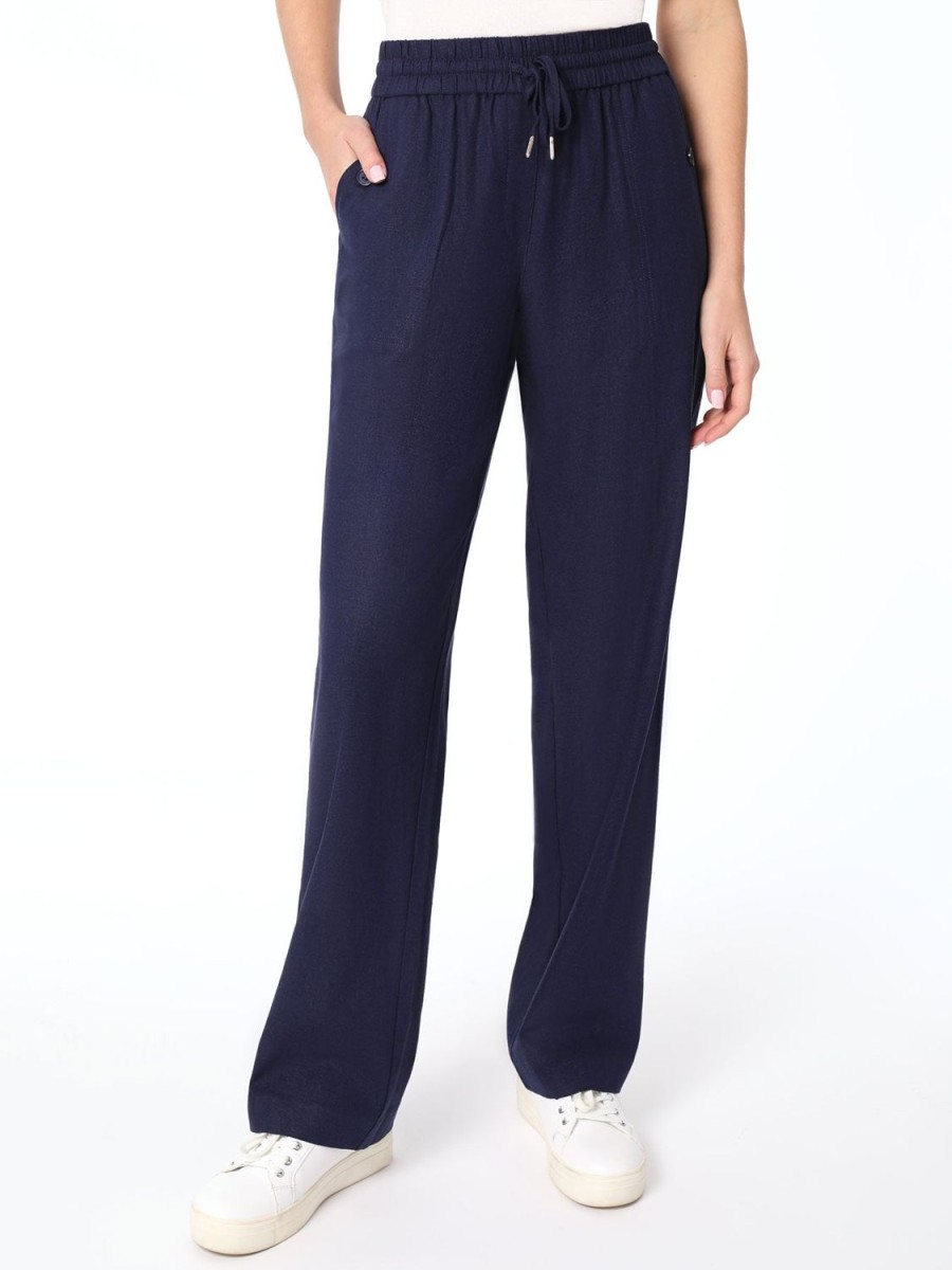 Jones New York Pull-On Linen-Blend Drawstring Pants