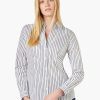 Jones New York Striped Easy-Care Button-Up Shirt