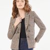 Jones New York Classic Plaid Double Breasted Jacket