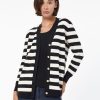 Jones New York Striped Button-Front Cardigan