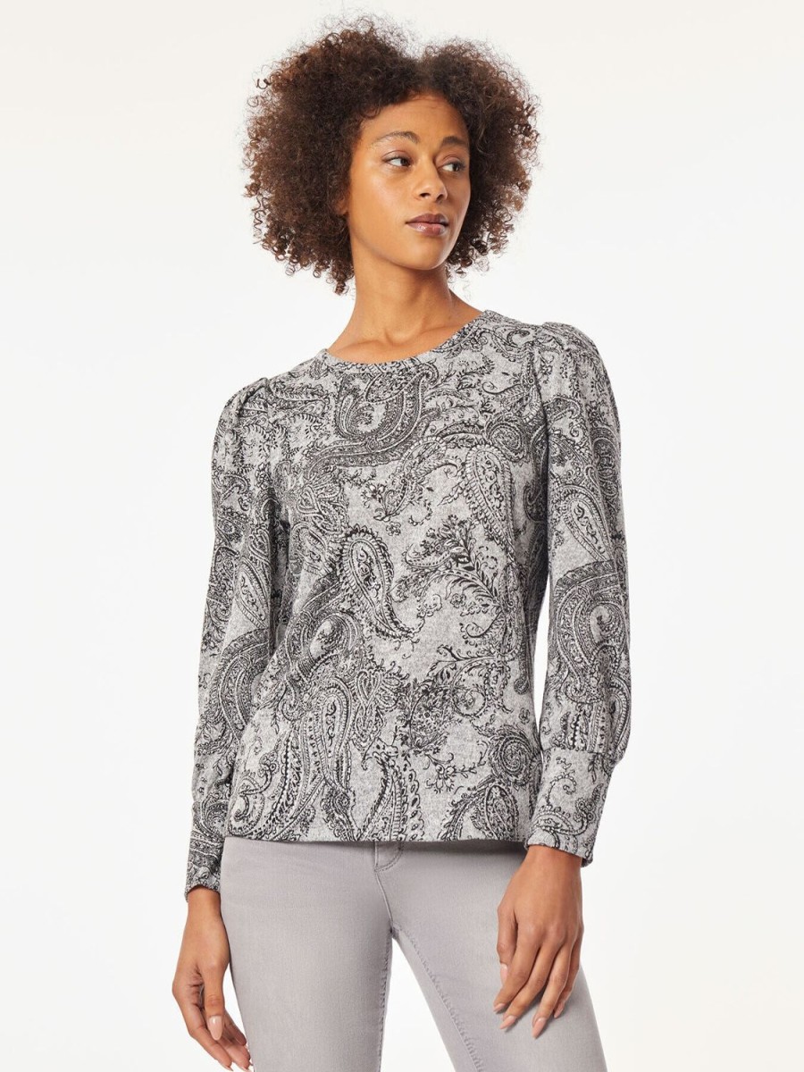 Jones New York Paisley Puff Sleeve Tunic