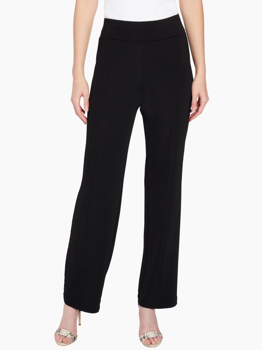 Jones New York Textured Straight Leg Pull-On Pants